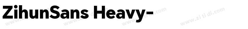 ZihunSans Heavy字体转换
